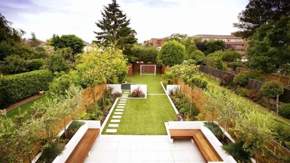 Villa garden area design