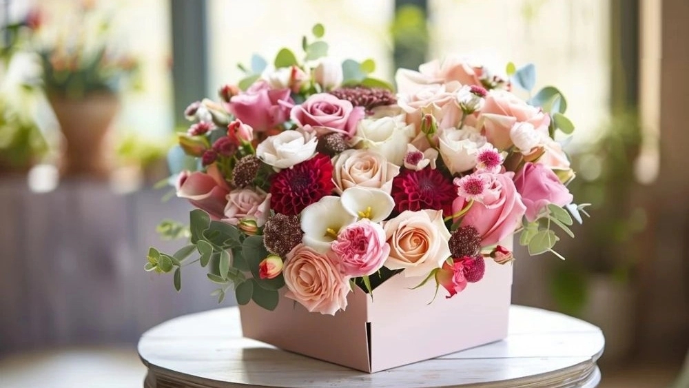 Selling bouquets and flower boxes in Mashhad