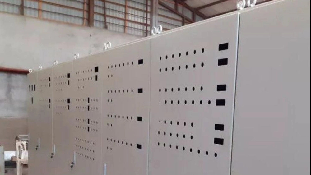 Carrying electrical panels manufactured by Rital Nashli Industrial Group with a crane