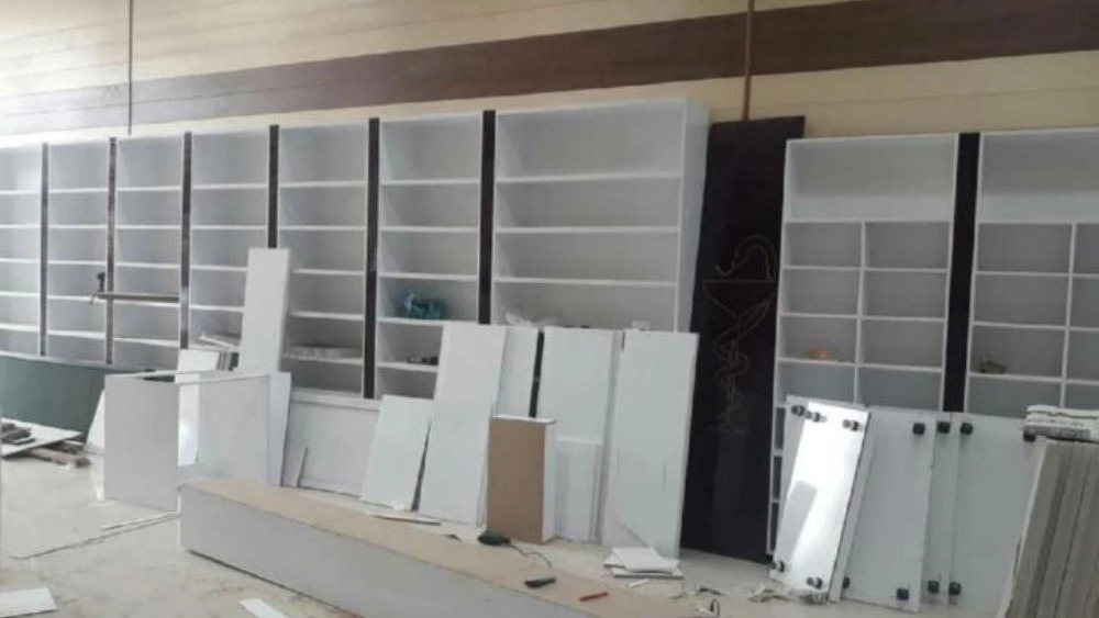 Walnut interior decoration, cabinet design and construction in Kermanshah
