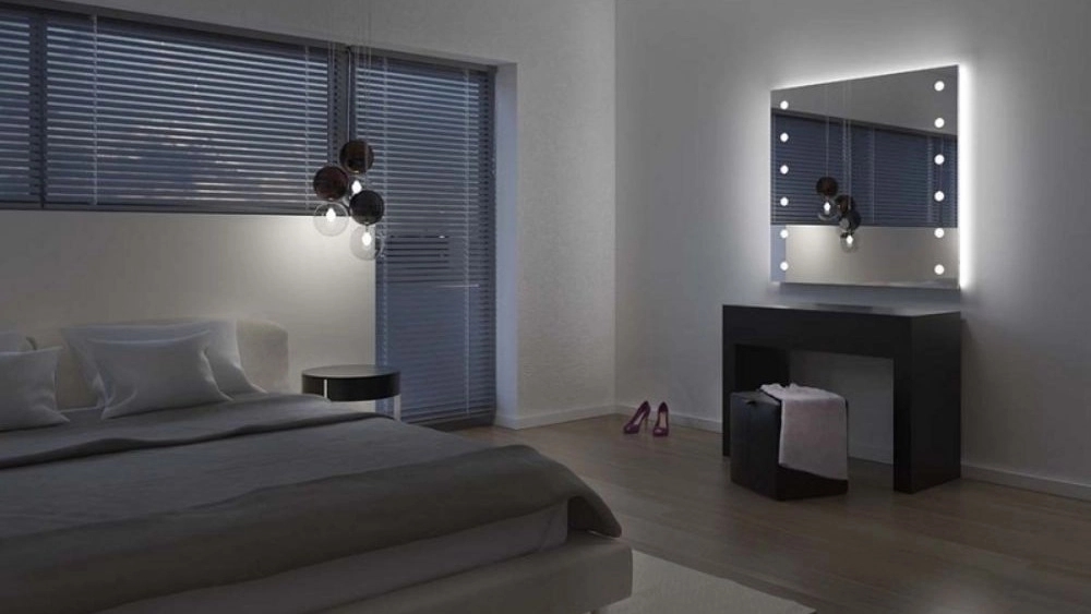 backlit mirror