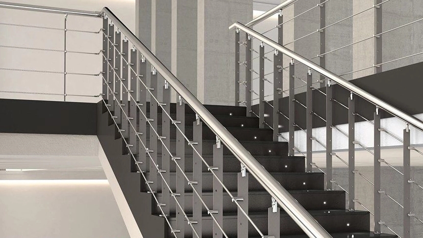Interior decoration design, implementation and installation of steel and glass fence in Lahijan