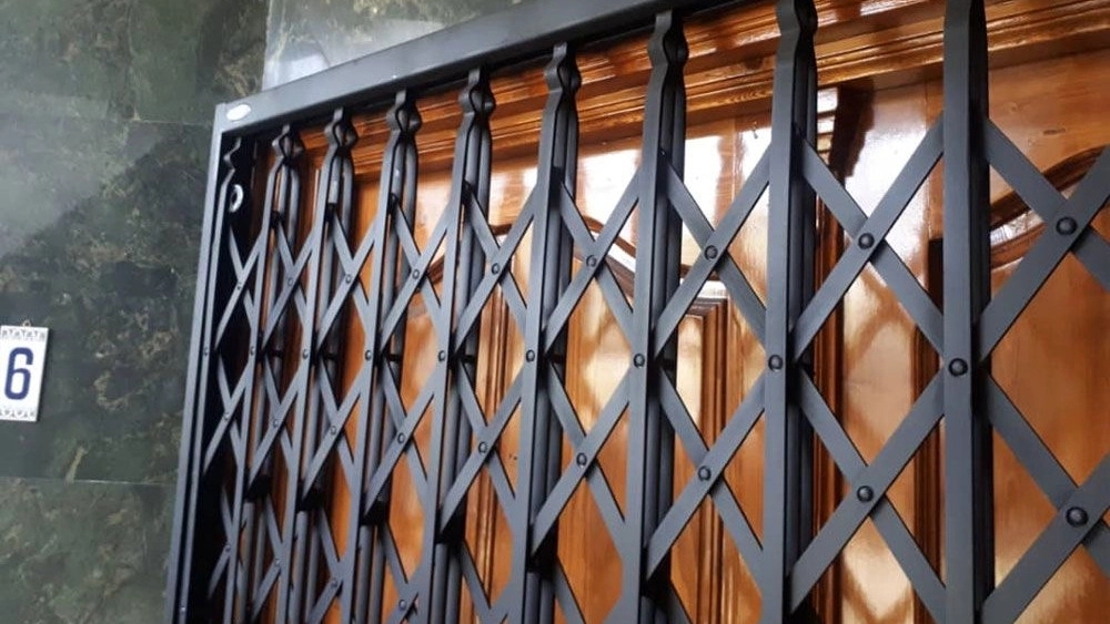 What is an accordion door?