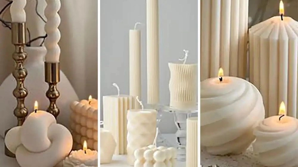 Sale of handmade decorative candles in Tehran