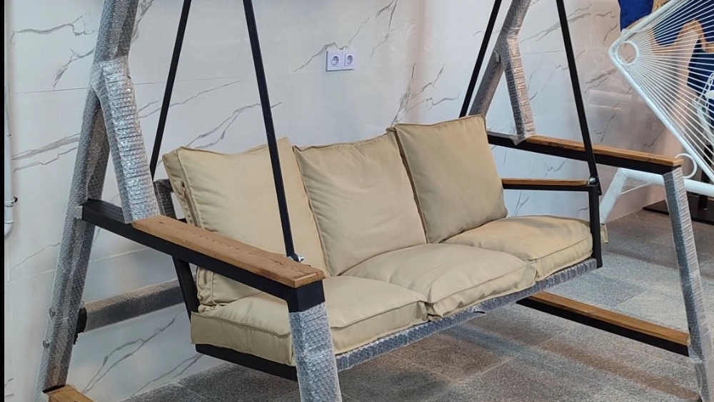 Sale and price of a two-person canopy villa swing, classic model with mattress