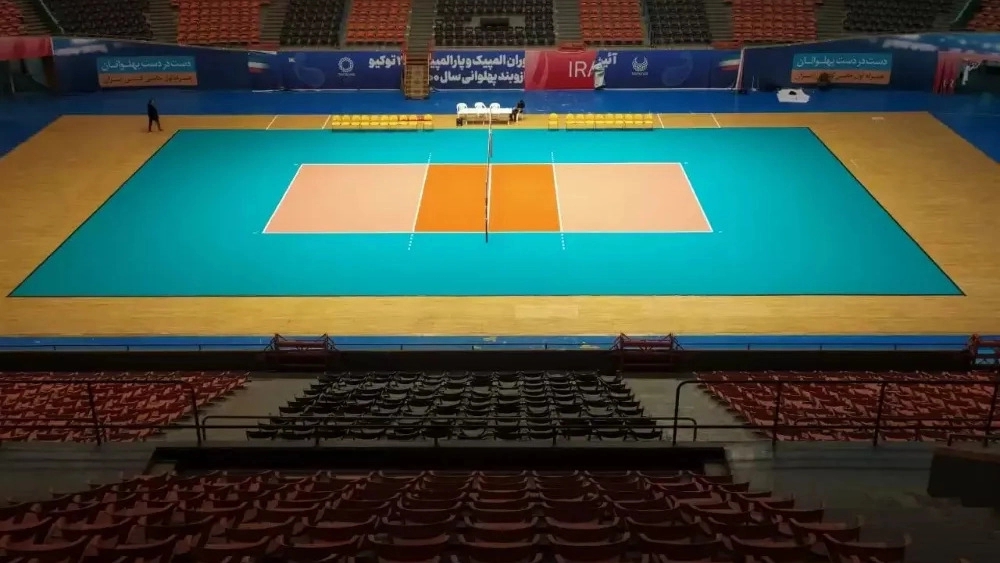 Soroush sports and hospital flooring installation group in Tehran