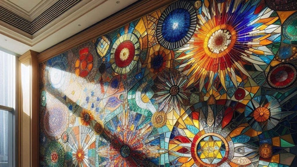 Sale of Kamal Ishraq glass mosaic