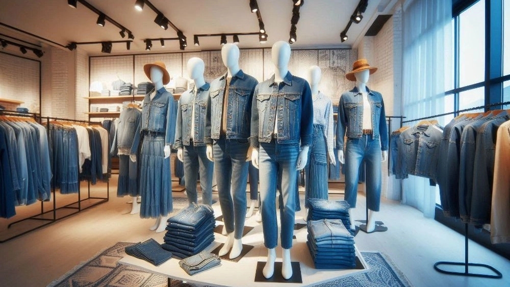 Production of women's denim clothes in Tehran