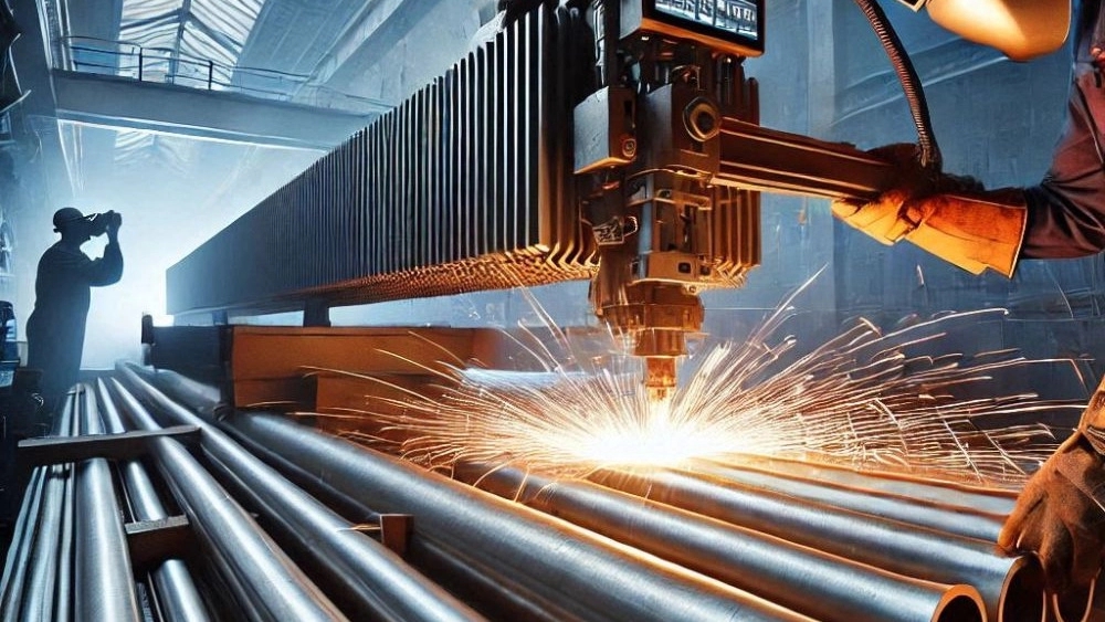 Laser cutting of pipes and metal profiles