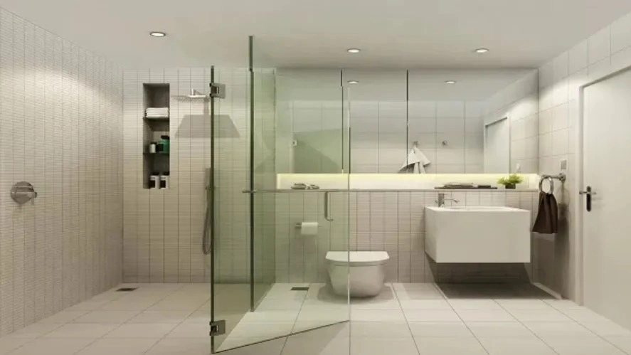 Cabin wood partition, bathroom partition implementation in Tehran