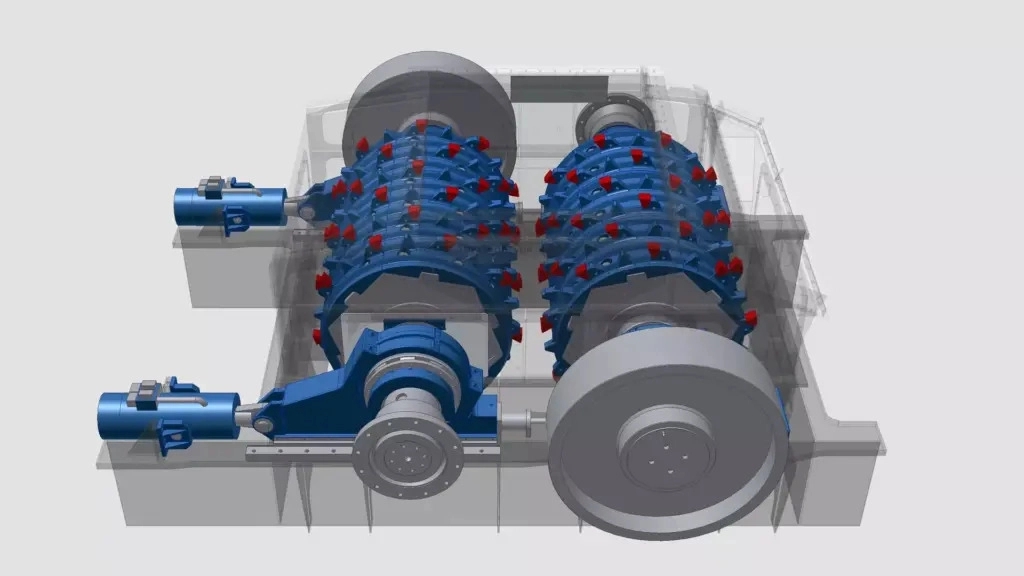 Roller or roller crusher for crushing materials hard