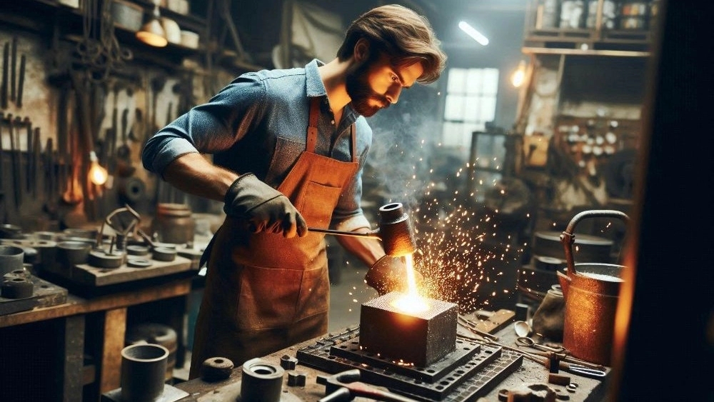 Casting in Mohammadi metals smelting