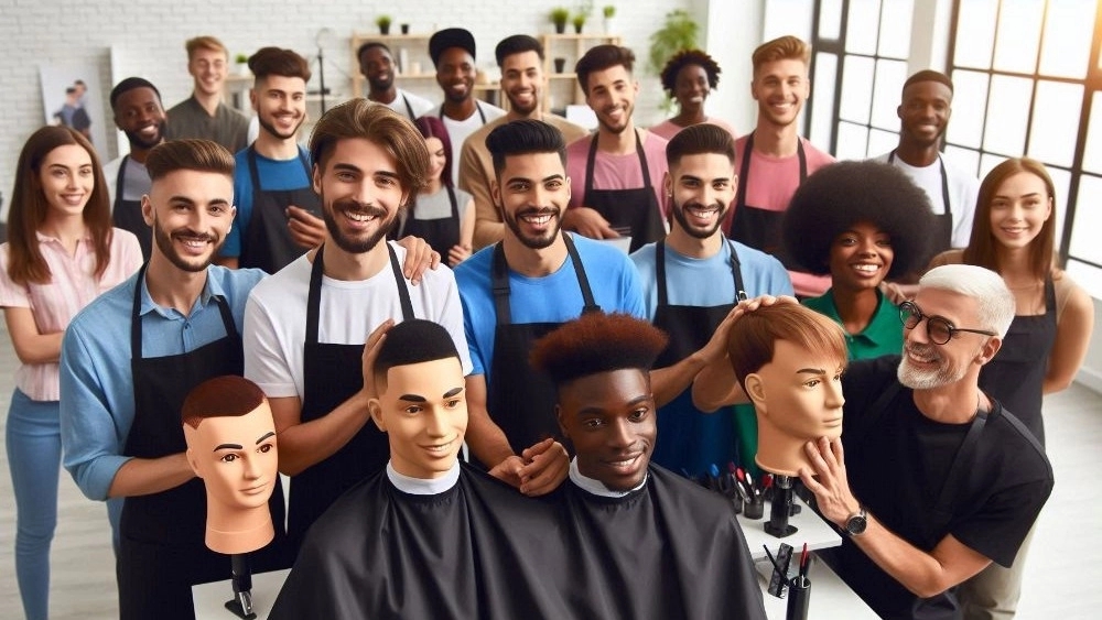 Zero to 100 male hairdressers training