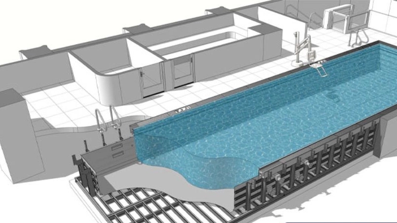 Pool of Visan, Design and Construction of Sauna and Jacuzzi Pool on Karaj Campus