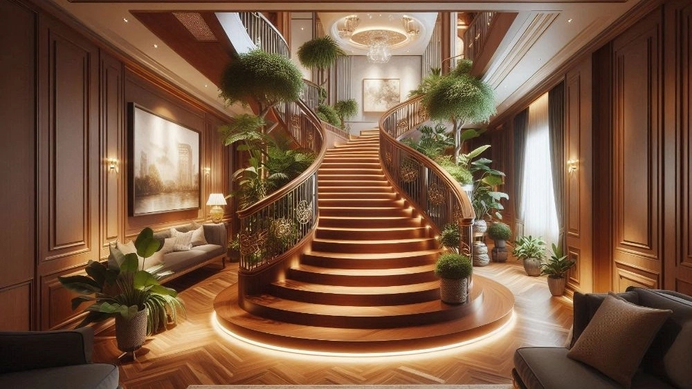 Build a round staircase in Langrud