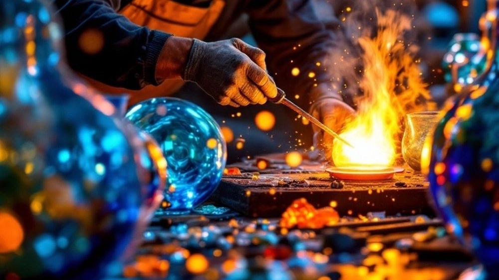 History of glass -focusing on Iran and direct heat glass