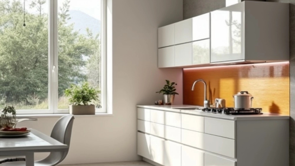 Attractive ideas for using lacobel glass in the kitchen and decoration