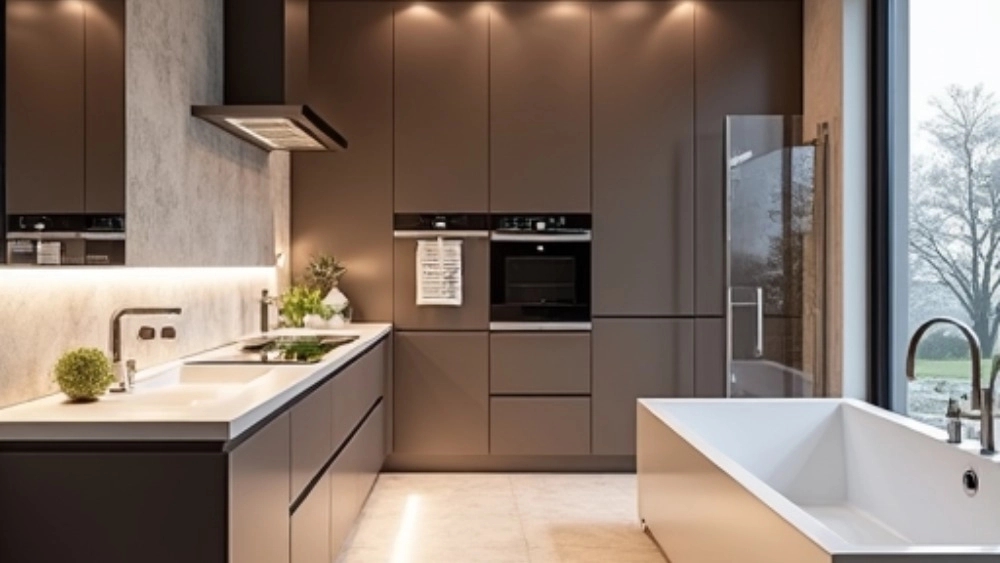 Luxury Luxury Design with Lacobel Glass for Modern Kitchen and Bathroom