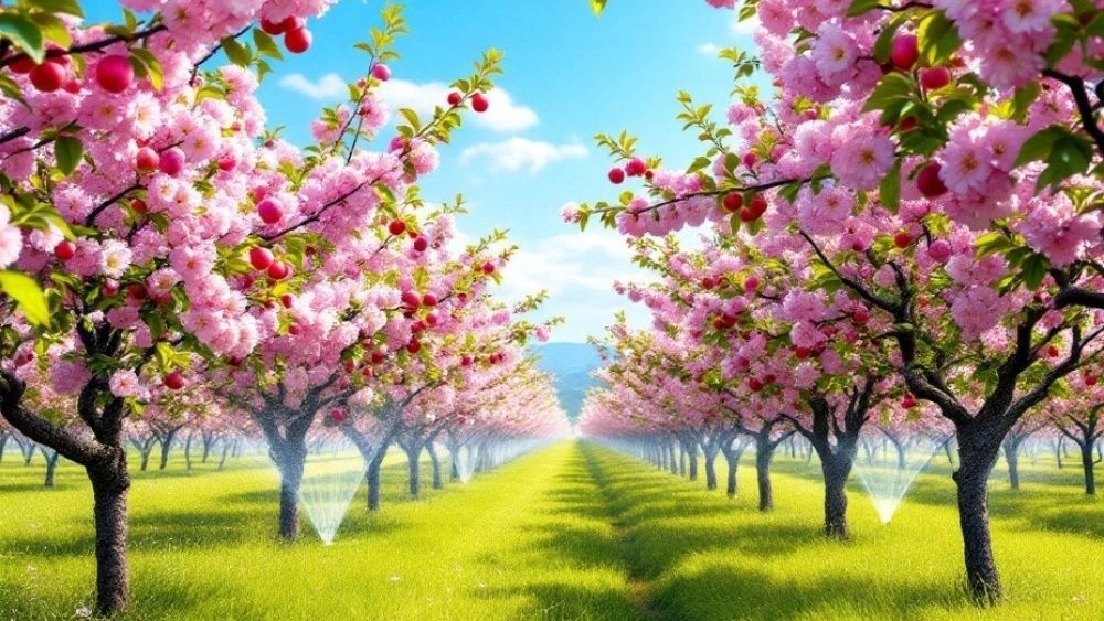 When can we start irrigating fruit trees in the spring?