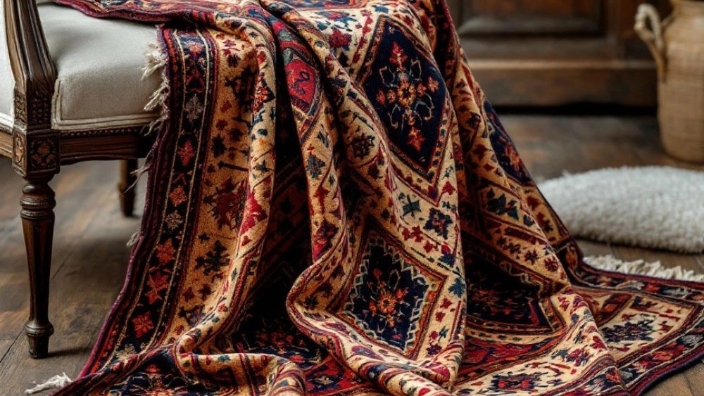 Turkmen handmade carpet in Bojnourd