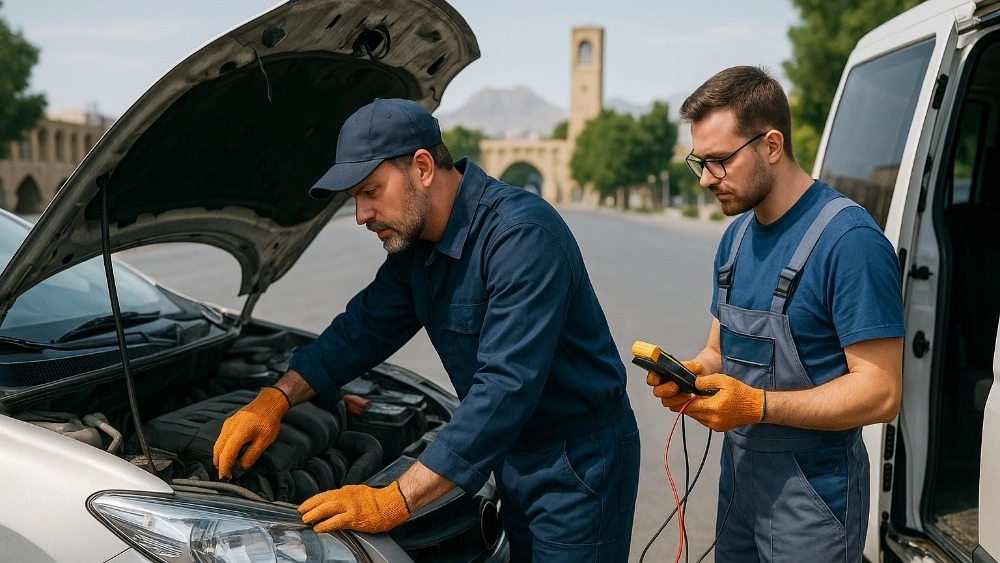 Mechanics and Mobile Electricity in Isfahan Bozorgmehr