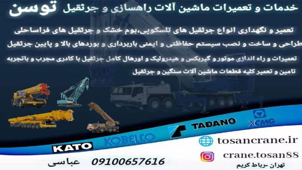 Electrical and electronic repairs of Tusan crane in Tehran