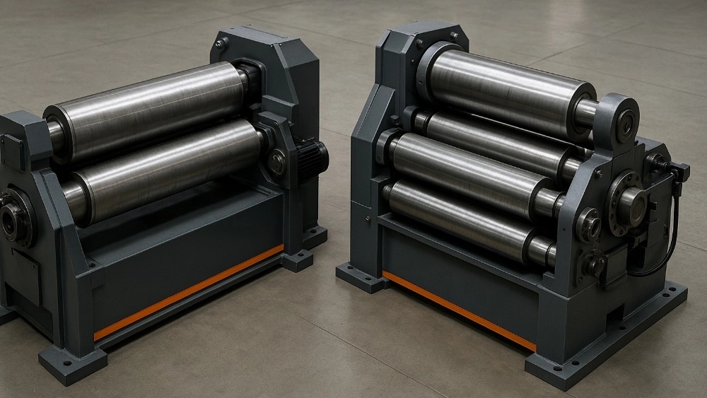 Investigating the differences between three rollers with four rollers in the metal formation process