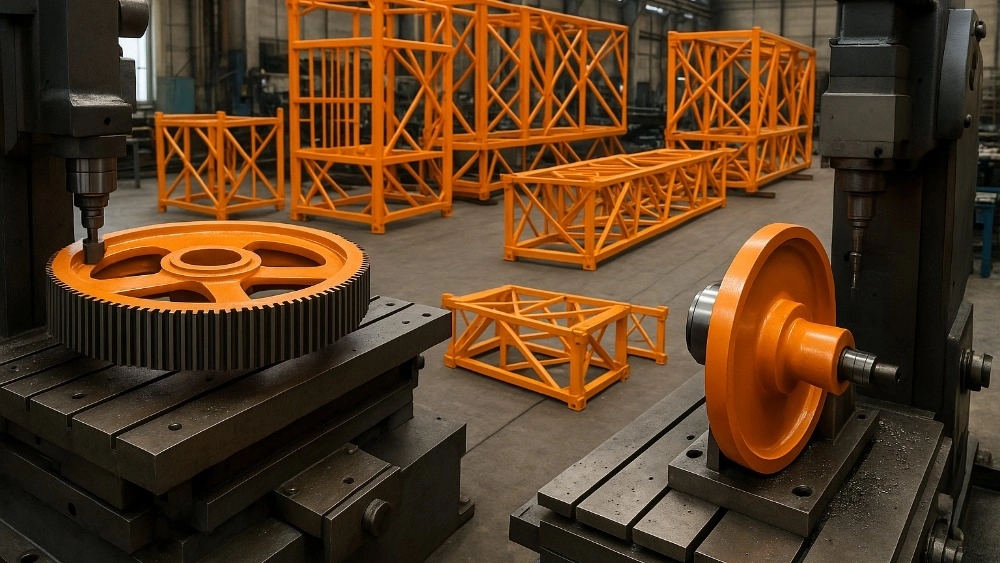 Manufacturing and manufacturing of crane tower and workshop elevator