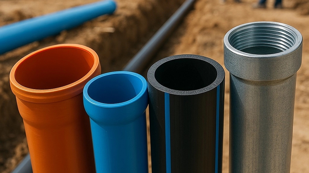Export of construction water pipes