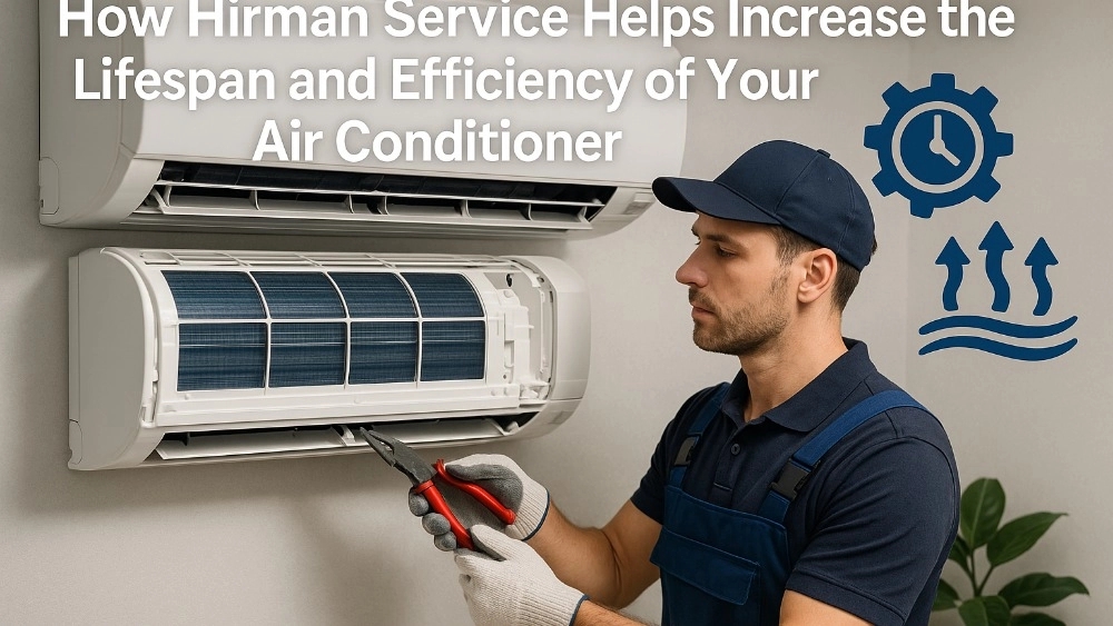 How does the service help your air conditioner life and efficiency?