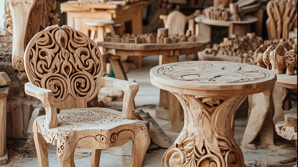 Production of furniture and inlaid sword in Tehran