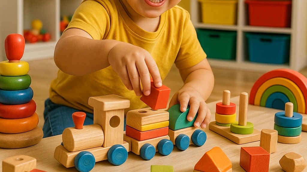 Selling toys and wooden walkers in Tabriz at a reasonable price