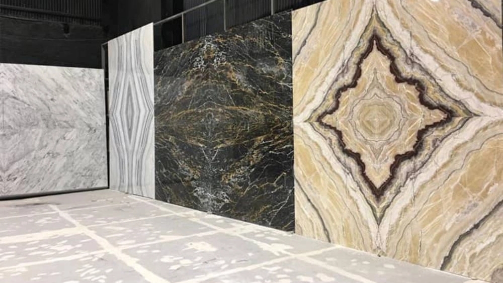 City Star Slabs, Design of Building and Exterior Stone Installation in Mashhad