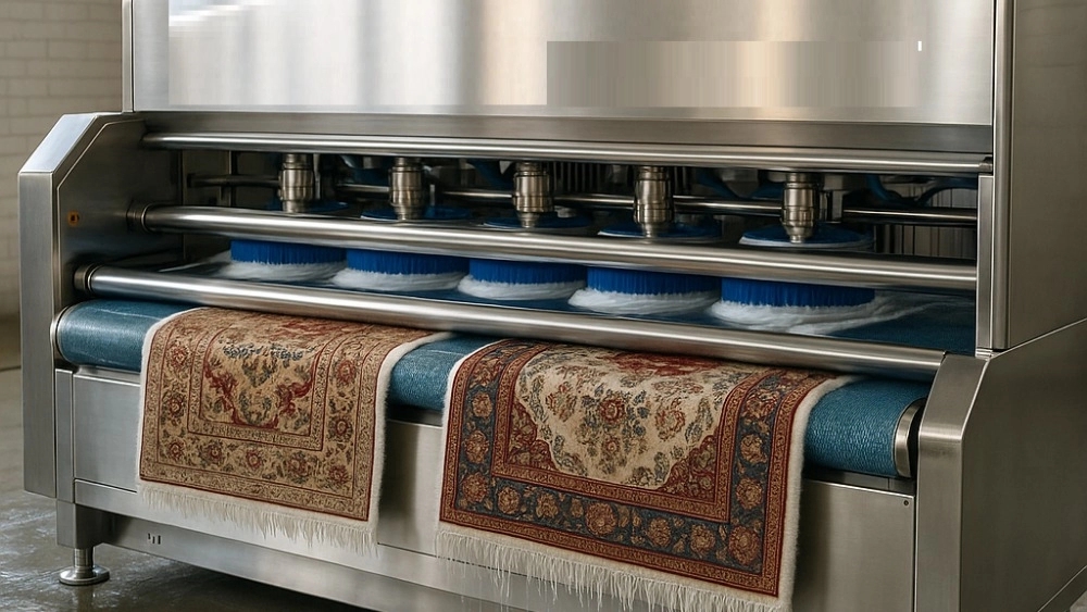 Washing handmade carpets in Mashhad