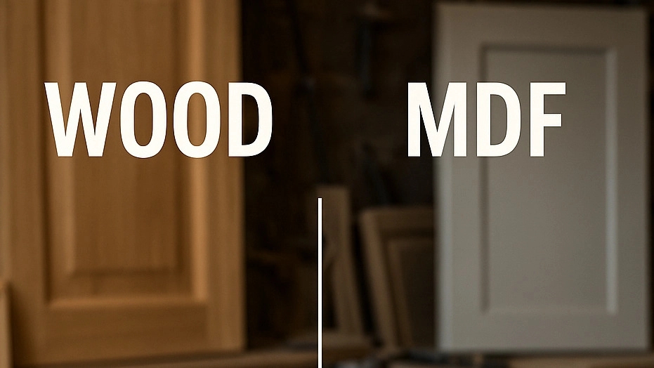 The difference between natural wood and MDF in door and cabinet production