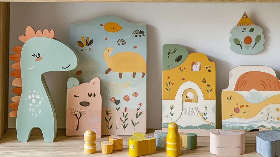 Rain, Wooden Toy Sale Stand Baby Panel in Rasht