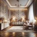 Modern interior decoration, sale and implementation of wallpapers and flooring in Hamadan