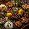 Qom'da Ruby Restaurant, Cedar ve İranlı Kaplama Dışarısı