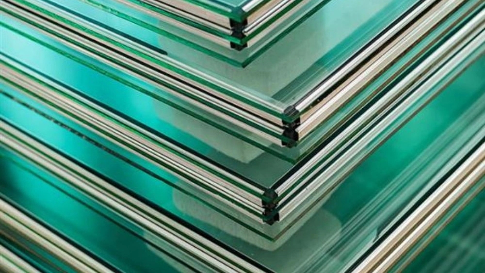 Production of double glazed glass with standard logo and industrial double glass production