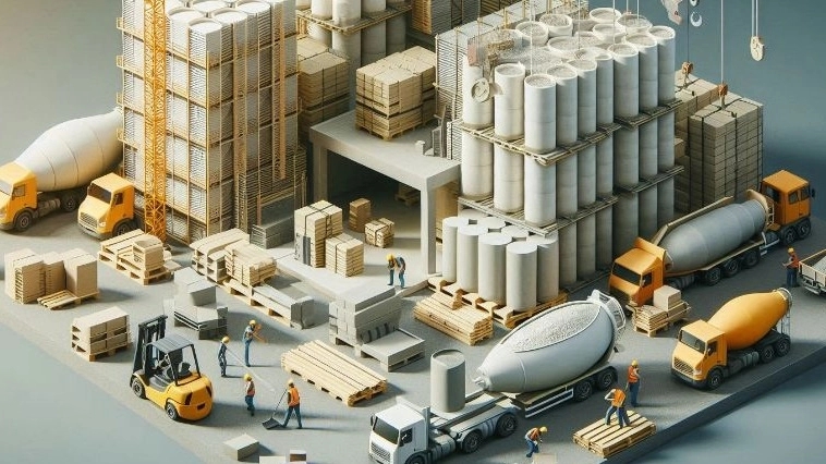 Plain building materials, cement and plaster sale in Kerman