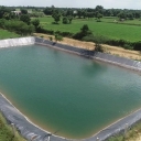 Geomembrane of Drop Gostar, construction of agricultural pool in central
