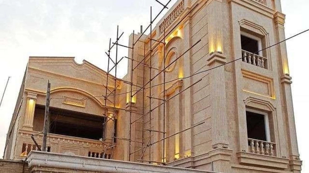 Jami construction services, stoneworking and building facades in Qazvin
