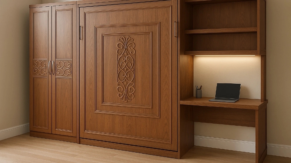 Manufacture of wall and folding wardrobe, LED desk and PVC and CNC services