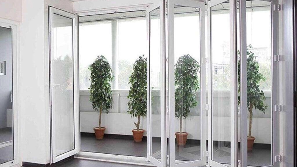 Installing a variety of accordion glass
