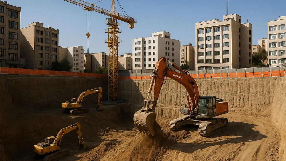 Implementation of excavation in Tehran