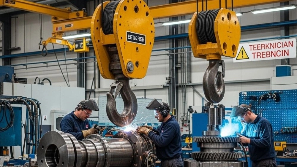 Manufacturing and repair of heavy crane parts in Khavaran Tehran with metal form