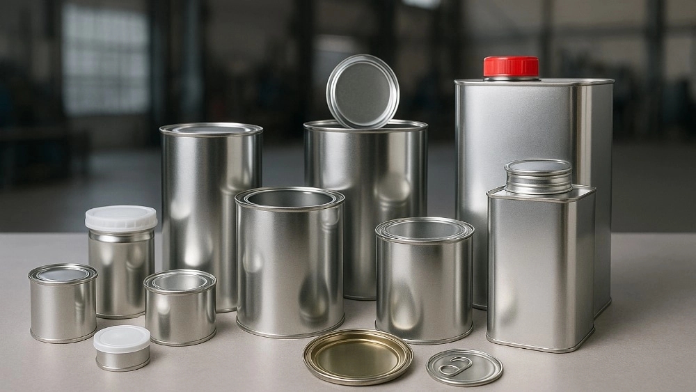 Sell ​​all kinds of metal cans for paint, polish and chemicals in Rabat Karim