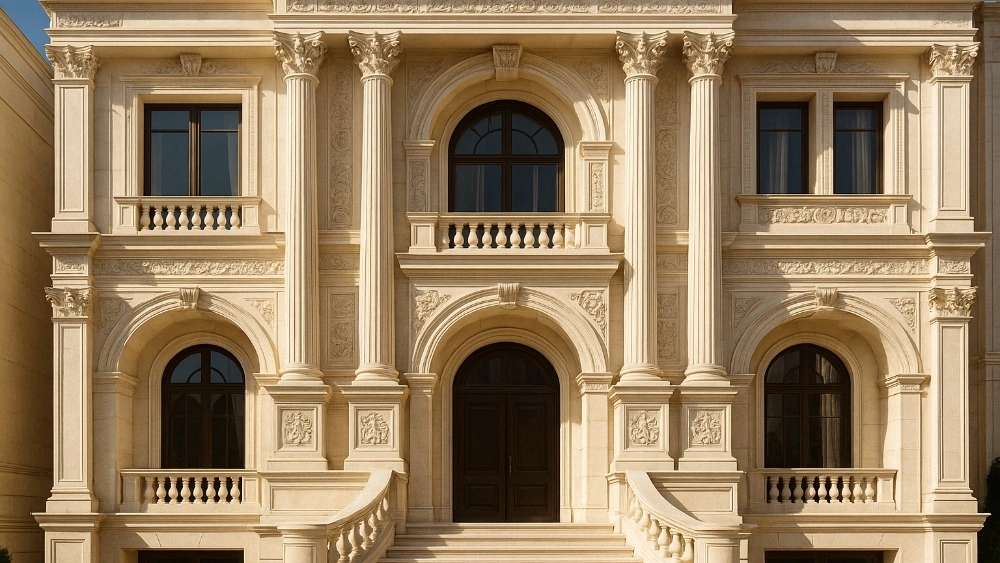 EFG's slabs; Top Classic and Roman Building Performance in Saadat Abad, Tehran