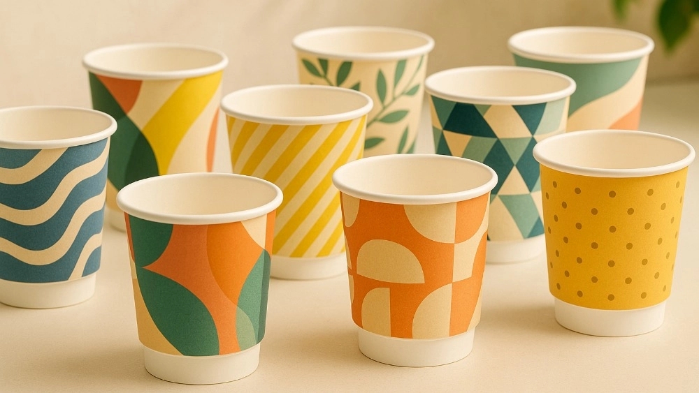 Buying a double -walled paper mug in Qazvin