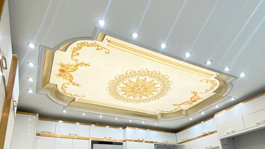 Interior Decoration of the New Design, Execution of Elastic Ceiling and Label Ceiling Representative in Urmia